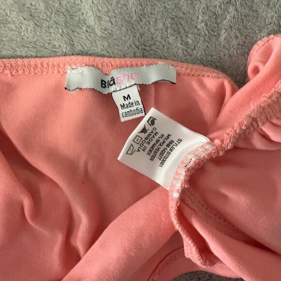 Girls Pink Halter Neck Crop Top, M - Picture 2 of 4